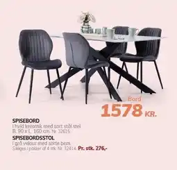 Daells Bolighus SPISEBORD ELLER SPISEBORDSSTOL tilbud