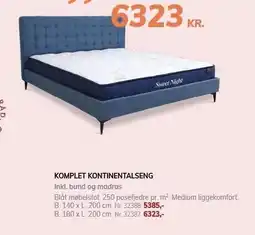 Daells Bolighus KOMPLET KONTINENTALSENG tilbud