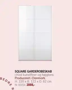 Daells Bolighus SQUARE GARDEROBESKAB tilbud