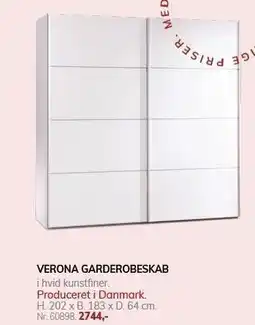 Daells Bolighus VERONA GARDEROBESKAB tilbud