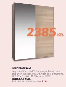 Daells Bolighus GARDEROBESKAB tilbud