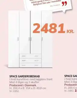 Daells Bolighus SPACE GARDEROBESKAB tilbud