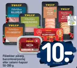 REMA 1000 TULIP Pålækker pålæg, baconleverpostej eller salami-hapser tilbud