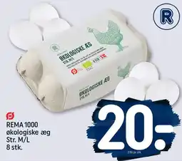 REMA 1000 REMA 1000 økologiske æg Str. M/L. 8 stk tilbud