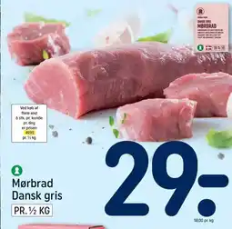 REMA 1000 Mørbrad Dansk gris tilbud