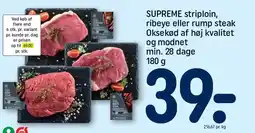 REMA 1000 SUPREME striploin, ribeye eller rump steak 180 g tilbud