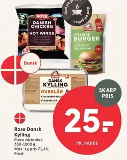 SPAR Rose Dansk Kylling tilbud