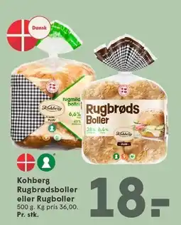 SPAR Kohberg Rugbrødsboller eller Rugboller tilbud