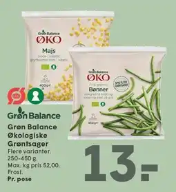 SPAR Grøn Balance Økologiske Grøntsager tilbud