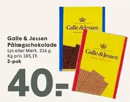 SPAR Galle & Jessen Pålægschokolade tilbud