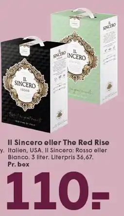 SPAR Il Sincero eller The Red Rise tilbud