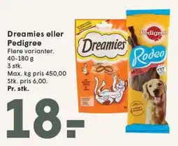 SPAR Dreamies eller Pedigree tilbud