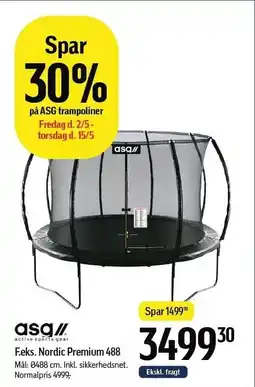 Føtex Spar 30% på ASG trampoliner tilbud