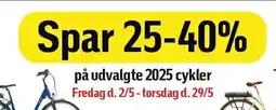 Føtex Spar 25-40% på udvalgte 2025 cykler tilbud
