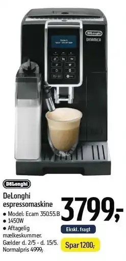 Føtex DeLonghi espressomaskine tilbud