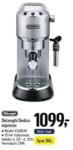 Føtex DeLonghi Dedica espresso tilbud