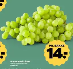 Netto Grønne stenfri druer tilbud