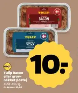Netto TULIP bacon eller grov- hakket postej tilbud