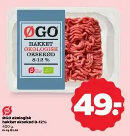 Netto OGO økologisk hakket oksekød 8-12% tilbud