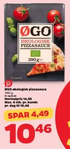 Netto OGO økologisk pizzasauce tilbud