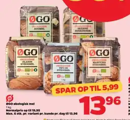Netto ØGO økologisk mel tilbud