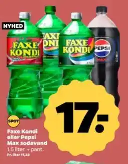 Netto FAXE KONDI eller Pepsi Max sodavand tilbud