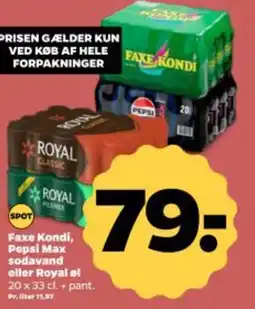 Netto Faxe Kondi, Pepsi Max sodavand eller Royal ol tilbud