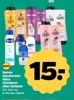 Netto SANEX deodorant, Gliss tilbud
