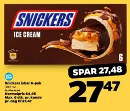 Netto SNICKERS isbar 6-pak tilbud