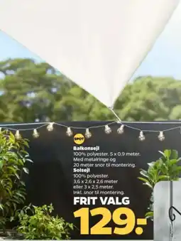 Netto Balkonsejl tilbud