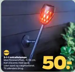 Netto 3-i-1 solcellelampe tilbud