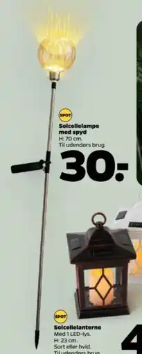 Netto Solcellelampe med spyd tilbud