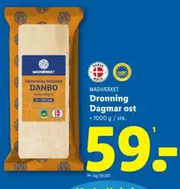 Lidl MADVÆRKET Dronning Dagmar ost tilbud