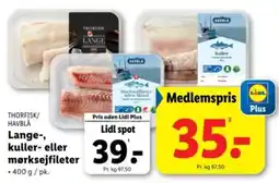 Lidl THORFISK/ HAVBLA Lange-, kuller- eller mørksejfileter tilbud