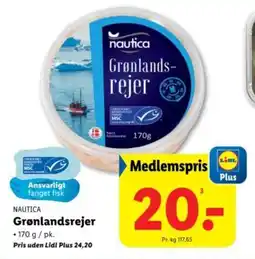 Lidl NAUTICA Grønlandsrejer tilbud