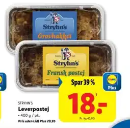 Lidl STRYHN'S Leverpostej tilbud