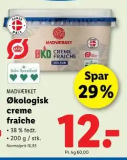 Lidl creme fraiche MADVÆRKET Økologisk tilbud