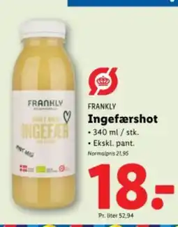 Lidl FRANKLY Ingefærshot tilbud