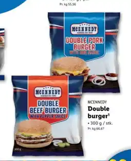 Lidl MCENNEDY Double burger' tilbud