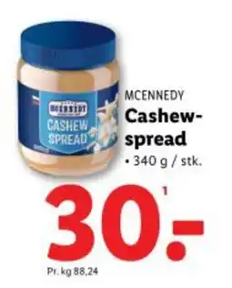 Lidl MCENNEDY Cashew- spread tilbud