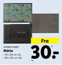 Lidl LIVARNO HOME Måtte tilbud