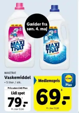 Lidl MAXITRAT Vaskemiddel tilbud
