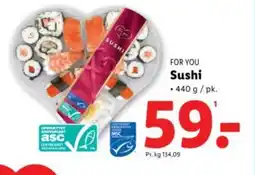 Lidl FOR YOU Sushi tilbud
