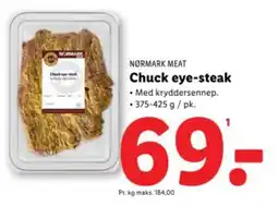 Lidl NØRMARK MEAT Chuck eye-steak tilbud