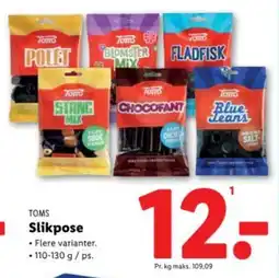Lidl TOMS Slikpose tilbud