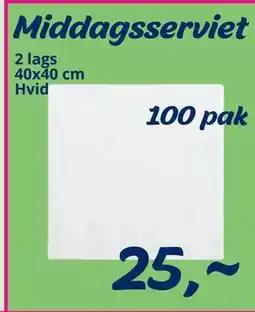 Hi five Middagsserviet tilbud