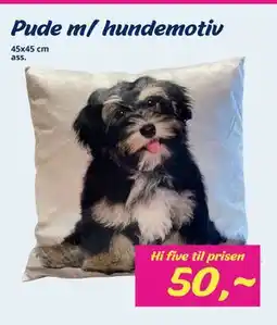 Hi five Pude m/ hundemotiv tilbud