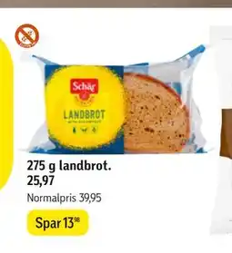 Føtex 275 g landbrot tilbud