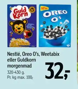 Føtex Nestlé, Oreo O’s, Weetabix eller Guldkorn morgenmad tilbud