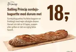 Føtex Salling Princip surdejsbaguette med durum mel tilbud